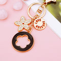 Five Petal Clover and Flower Keychains with Plain Braided and Wrist Loops view 2