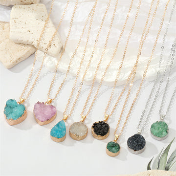 Gold and Silver Tone Textured Pendant Necklaces in Eight Styles