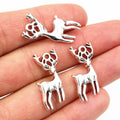 Openwork Deer Metal Jewelry Charms in Four Finish Options view 3