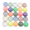 Fine Glitter Round Resin Cabochons in Thirteen Color Options view 5