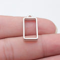 Open Rectangle Resin Frame Charms in 4 Finishes for Jewelry Making view 5