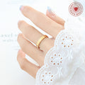 Gold Scalloped Disc Band Rings Multiple US Ring Sizes view 3
