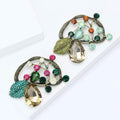 Antique Tone Peacock Brooch With Decorative Crystal And Enamel Details view 3