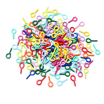 Color Coated Metal Screw Eye Pins in Fifteen Options