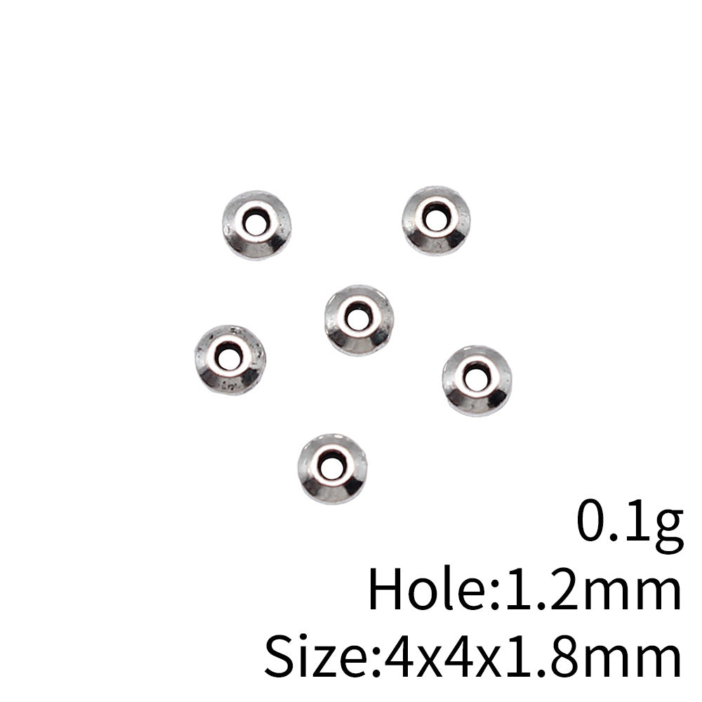 4x4x1.8mm 0.1g Multi Color Zinc Alloy Abacus Shape Small Hole Spacer Beads for Jewelry Making