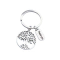 Silver Tone Tree of Life Keychain with Thank You Tag view 5