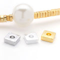 Flat Square Disc Metal Spacer Beads for Jewelry Making view 4
