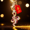 Jeweled Gem Snake Keychains with Nine Color and Blessing Combinations view 4