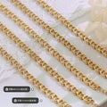 Interlocking Link Chain Necklace And Bracelet Gold Or Steel view 2