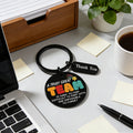 Black Team Appreciation Keychain Round Tag Thank You Charm view 4