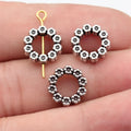 Antique Silver Metal Flower Ring Spacer Beads For Jewelry Making view 3