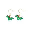 3D Enamel Dinosaur Dangle Earrings Gold Hooks 8 Styles view 5