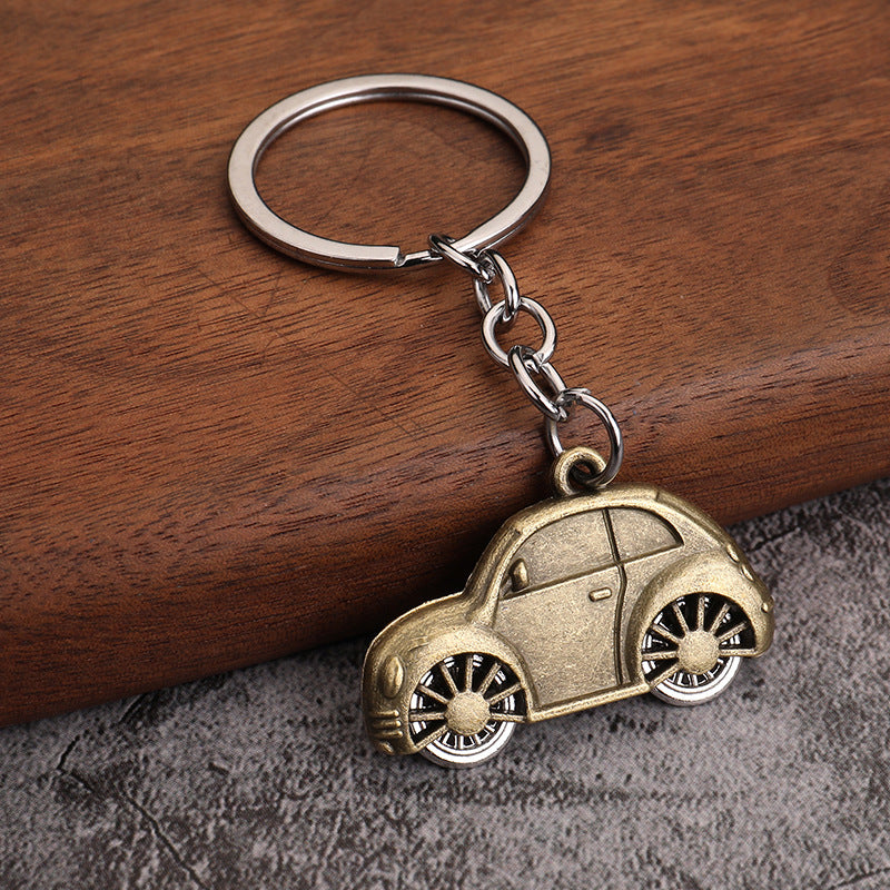 Colorful Beetle Car Metal Keychain Creative Mini Vehicle Bag Charm