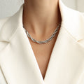 Twisted Rope Chain Necklace and Bracelet Set Gold Steel Tones view 6
