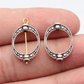 Oval Two-Loop Connector Beads in Six Size and Color Options view 6