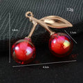 Cherry Charm Pendant Iridescent Resin Beads Three Colors view 3