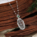 Jade Look Tablet and Leaf Pendant Necklaces 2 Styles view 3