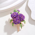 Red Green Daisy Enamel Four Designs Metal Brooch Pin view 5