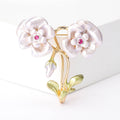 Shell Flower Double Bloom Brooch for Jackets Scarves and Coats view 7