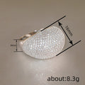 Pave Crystal Dome Statement Ring in Silver and Gold Tones view 4