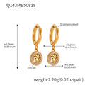 Crystal Tree of Life and Flower Drop Hoop Earrings in Nine Styles view 8
