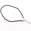 Black Braided Necklace Cord with Lobster Clasp and Extension Chain view 3