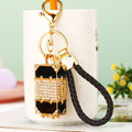 Jeweled Suitcase Keychains with Braided and Bare Wrist Loop Options view 9