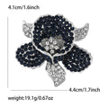 Crystal Peony Brooch in Four Pavé Colorways Floral Pin view 9