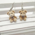 Flocked Mini Animal Dangle Earrings Silver Hooks 7 Styles view 9
