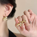 Gold-Tone Rocking Horse Huggie Earrings - One Style view 2