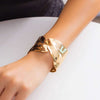Gold Sculpted Cuff