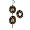 Antique Gold Metal Openwork Oval Spacer Bead For Jewelry Making view 4