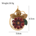 Flower Enamel Metal Brooch Pin 5 x 6.5 cm for Jackets and Lapels view 2