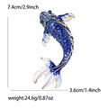 Colorful Enamel Koi Fish Brooch in Six Colors Lapel Pin view 6