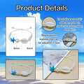 Adjustable Cowrie Shell, Blue Starfish And Beaded Cord Bracelet view 2