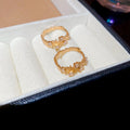 Crystal Edge Hoop Earrings in Gold and Silver Tone view 7
