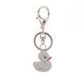 Rhinestone Duck Keychain With Split Ring And Lobster Clasp view 5