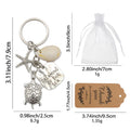 Sea Turtle Starfish Shell Dreaming Of The Sea Keychain view 2