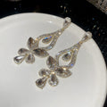 Crystal Butterfly Teardrop Statement Earrings For Women view 3