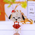 Jeweled Poodle and Dog Keychain Collection With Strap Options view 2