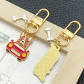 Sporty Dog and Bone Enamel Clasp Keychains in 16 Designs view 3