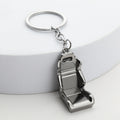 Metal Car Seat Keychain in Black, Red, Blue, Gunmetal and Silver view 7