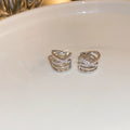 Layered Crystal Ear Cuff Clip Earrings For Women Jewelry view 6