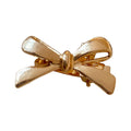 Mini Polished Bow Alligator Hair Clip In Silver Or Gold Tone view 5