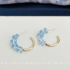 Aqua Chip Hoop