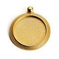 Round Ribbed Edge Pendant Tray Jewelry Making Component view 4