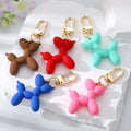 Gold Tone Balloon Dog Clip Keychains in Fourteen Colors view 1