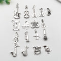 Antique Silver Guitar Metal Charms with 18 Listed Options view 3