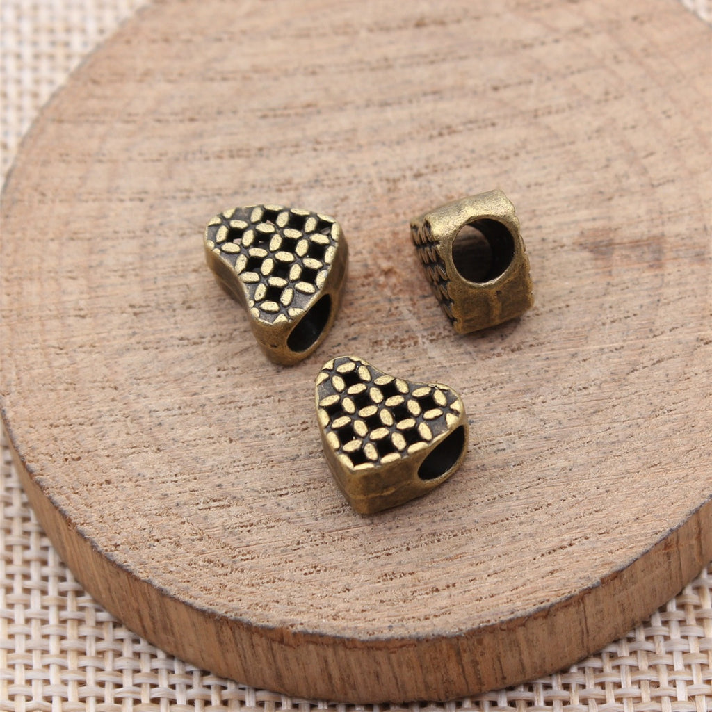 11x10x7mm 1.8g Multicolor Zinc Alloy Heart Large Hole Beads for DIY Bracelet Necklace Jewelry Making