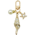 Gold Tone Conch Scallop Starfish and Pearl-Look Clasp Charms for Accessory Making view 5